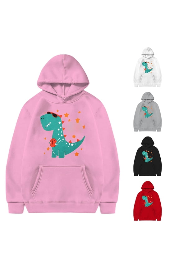 Gyujnb Printed Casual Long Sleeve Pocket Hooded Sweatshirt Daily School Pullover Top (Little Boys, Big Boys),12-13 Years