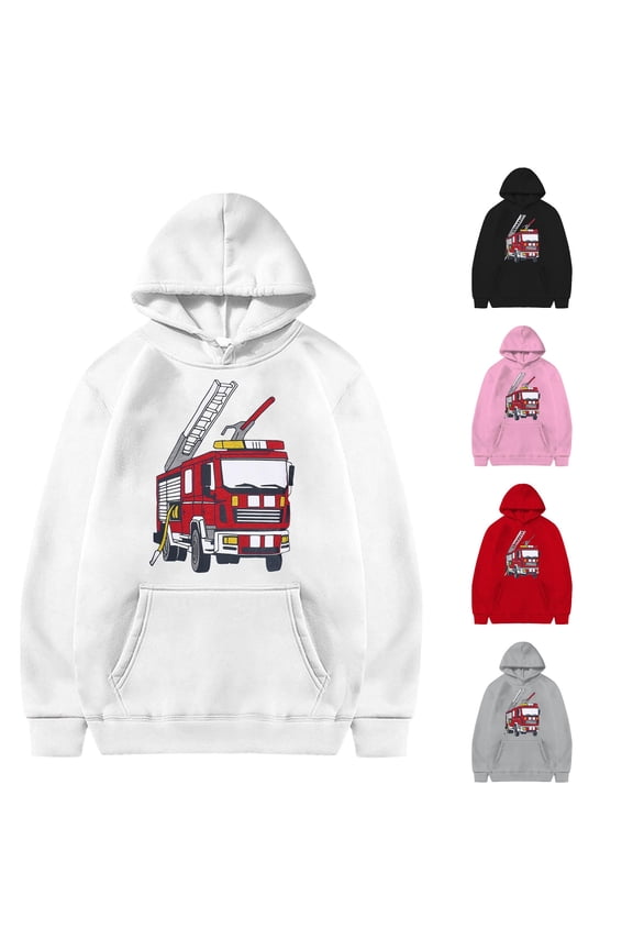 Gyujnb Printed Casual Long Sleeve Pocket Hooded Sweatshirt Daily School Pullover Top (Little Boys, Big Boys),13-14 Years