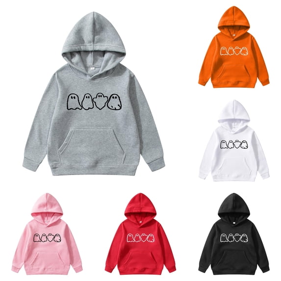Gyujnb Pullover Hoodie, Classic Style with Halloween Themed Print for Holiday Casual Wear (Toddler to Big Boys),9-10 Years