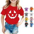 thumbnail image 1 of Gyujnb Pumpkin Shirts for Boy Girl, Halloween Ghost Tshirts Cotton Short Sleeve Tees,Red, 1 of 1