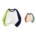 thumbnail image 1 of Gyujnb Raglan Long Sleeve Shirt Crew Neck Casual Basic Tee Tops (Unisex),5-6 Years, 1 of 4