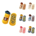 thumbnail image 1 of Gyujnb Rib Top Cartoon Animal Secure Grip Knit Soft Crew Socks (Baby),6-12 Months, 1 of 4
