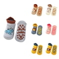 thumbnail image 1 of Gyujnb Rib Top Cartoon Animal Secure Grip Knit Soft Crew Socks (Baby),6-12 Months, 1 of 4