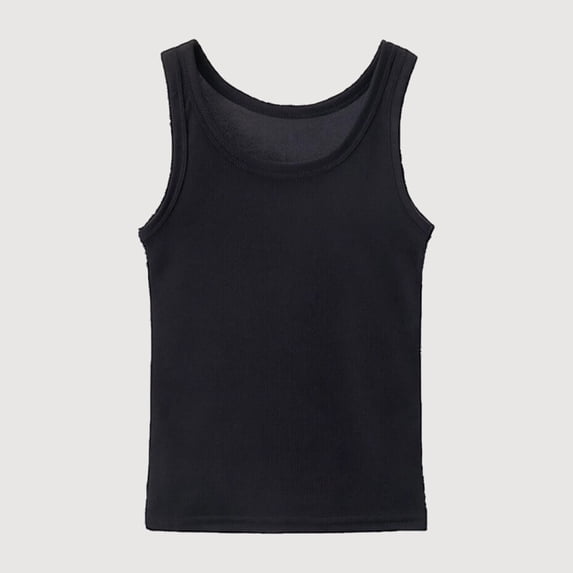 Gyujnb Ribbed Knit Sleeveless Tank Top, Lightweight Breathable Layering Vest for Summer Daily Wear (Big Girls),11-12 Years