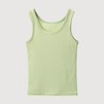 thumbnail image 1 of Gyujnb Ribbed Knit Sleeveless Tank Top, Lightweight Breathable Layering Vest for Summer Daily Wear (Big Girls),7-8 Years, 1 of 5