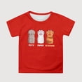 thumbnail image 1 of Gyujnb Rock Paper Scissors Cat Print Short Sleeve T Shirt Round Neck Loose Fit Casual Tee everyday wear (Little Girls, Big Girls),5-6 Years, 1 of 3
