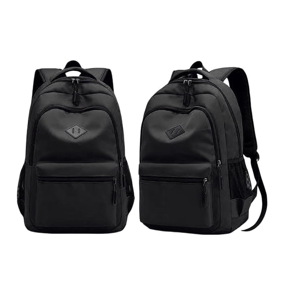 Gyujnb School Backpack, Black Backpack for School College and Travel: Bookbag with 8 Compartments, Backpack for School
