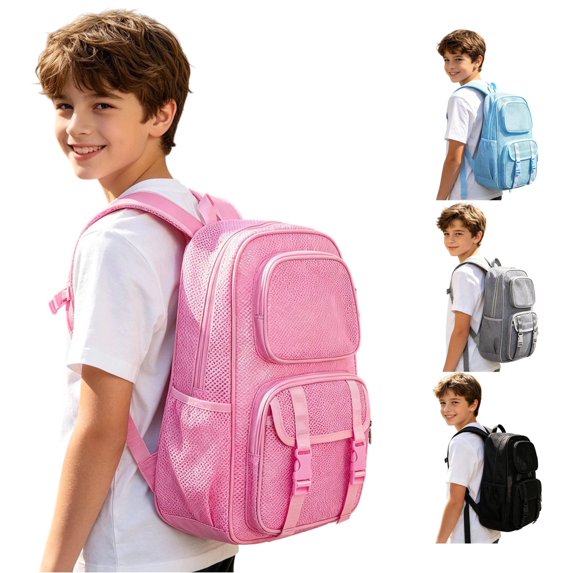 Gyujnb School Backpack, Breathable Mesh Gym Backpack for and Adults Lightweight Daily College School Daily Use Rucksack with Well Ventilated and Padded Straps, Backpack for School
