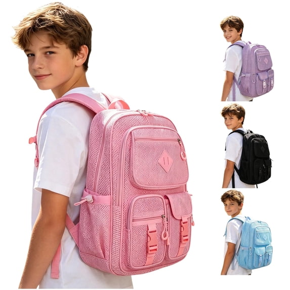 Gyujnb School Backpack, Breathable Mesh Gym Backpack for and Adults Lightweight Daily College School Daily Use Rucksack with Well Ventilated and Padded Straps, Backpack for School