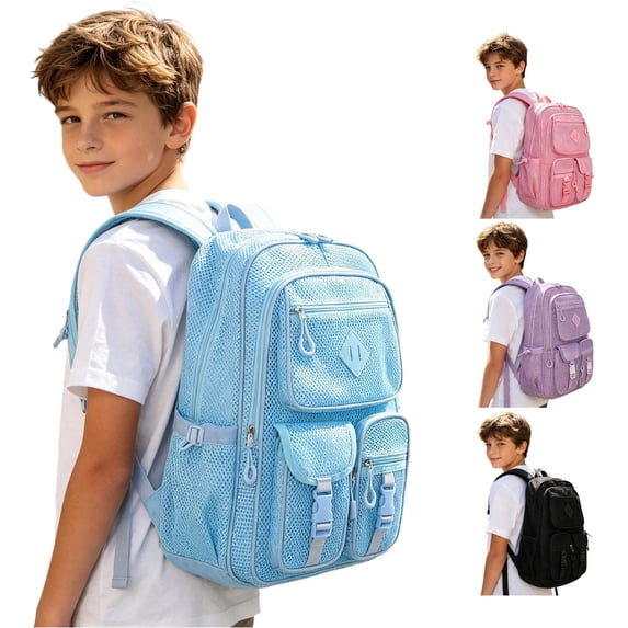 Gyujnb School Backpack, Breathable Mesh Gym Backpack for and Adults Lightweight Daily College School Daily Use Rucksack with Well Ventilated and Padded Straps, Backpack for School