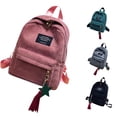 thumbnail image 1 of Gyujnb School Backpack, Corduroy Backpack Campus Style Pure Color Leisure Backpack, Backpack for School, 1 of 6