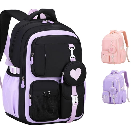Gyujnb School Backpack, Durable Lightweight Backpack for School Travel Everyday Use Water Double Shoulder Bag with Multiple Pockets, Backpack for School