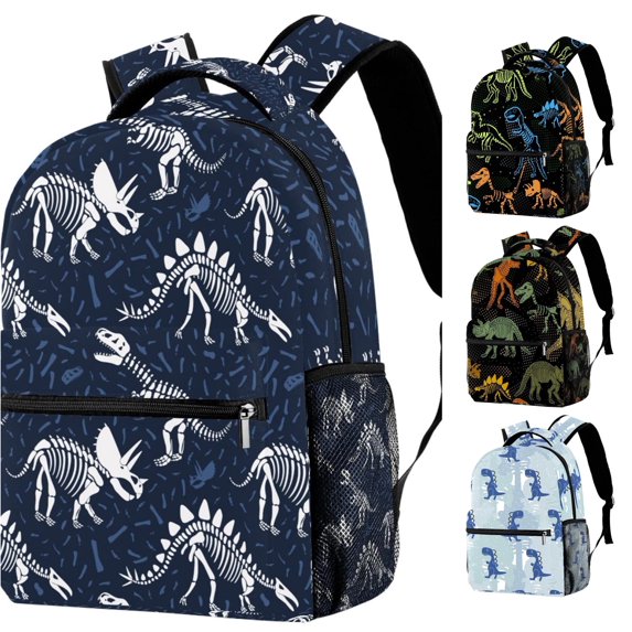 Gyujnb School Backpack, Large Capacity Stylish Casual Backpack with Unique Dinosaur Print Design for School Travel and Outdoor Activities, Backpack for School