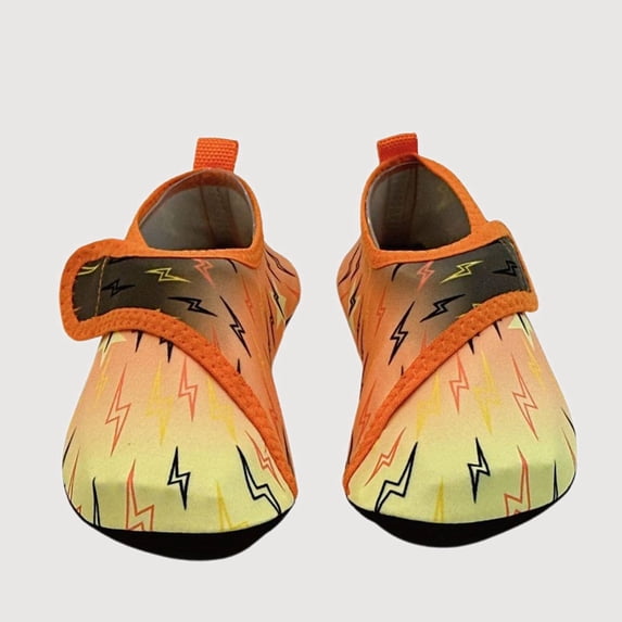Gyujnb Shark Print Water Shoes Hook and Loop Strap Soft Sole Closed Toe Casual Shoes (Toddler, Little Boys),6-7 Years
