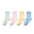 thumbnail image 1 of Gyujnb Soft Kids Crew Socks for Girls Everyday Comfortable School Ankle Socks with Non Grip for Toddler Children Non Play Socks In Assorted Solid Colors Multipack, 1 of 2