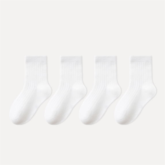 Gyujnb Soft Kids Crew Socks for Girls Everyday Comfortable School Ankle Socks with Non Grip for Toddler Children Non Play Socks In Assorted Solid Colors Multipack