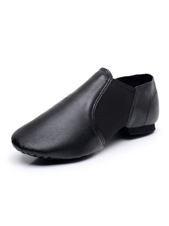 Soft Sole Leather Jazz Dance Shoes for Girls Ideal for Dance Practice and Performance,9-9.5 Years