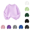 thumbnail image 1 of Gyujnb Solid Crewneck Sweatshirt, Soft & Breathable for Daily Casual Wear (Little Boys, Big Boys),6-7 Years, 1 of 3