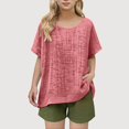 thumbnail image 1 of Gyujnb Solid Loose Fit Round Neck Short Sleeve Casual Breathable Tee Top (Girls),15-16 Years, 1 of 6