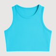 thumbnail image 1 of Gyujnb Solid Round Neck Sleeveless Athletic Tank Top, Breathable Stretchy Casual Sportswear (Girls),6-8 Years, 1 of 4