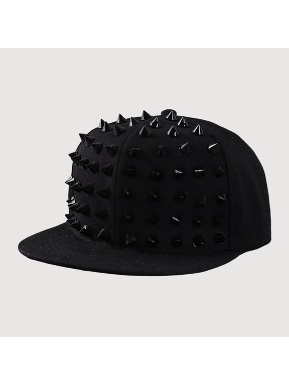 Gyujnb Spike Flat Brim Baseball Cap Adjustable Street Party Fashion Daily Hat (Unisex),One Size