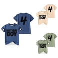 thumbnail image 1 of Gyujnb Sport Casual Letter Baseball Graphic Crew Neck Short Sleeve Birthday Party Tee (Unisex),3-4 Years, 1 of 3