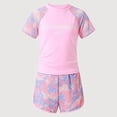 thumbnail image 1 of Gyujnb Sporty Two-Piece Tankini Swimsuit Abstract Print for Swimming Beach (Little Girls, Big Girls),7-9 Years, 1 of 4