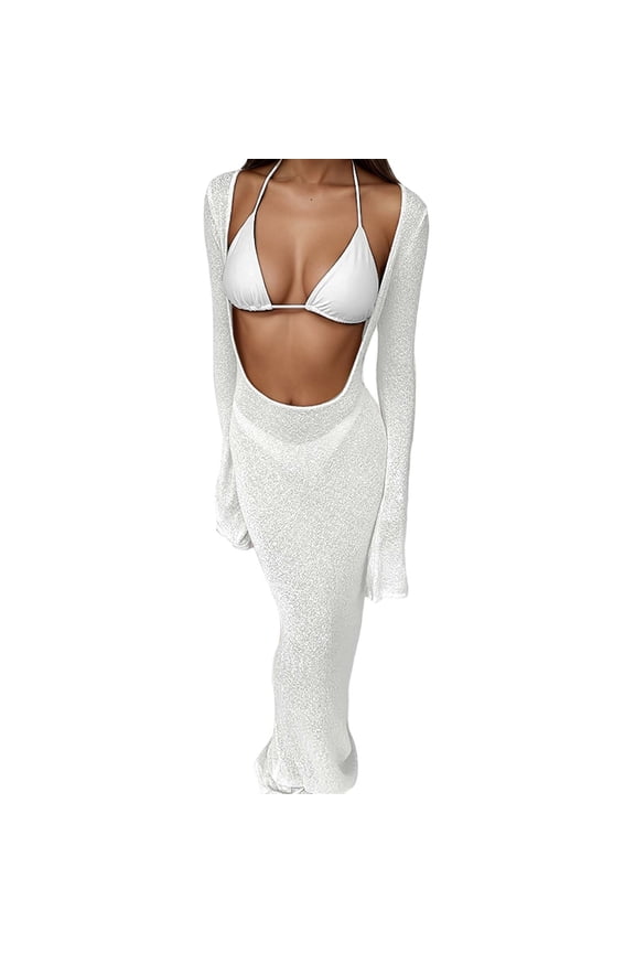 Swimsuit for Women,Women's Bikini Set 3 Piece Swimwear Tankini Top with High Waist Bottom and Cover Up Beach Pool Party Outfit,S