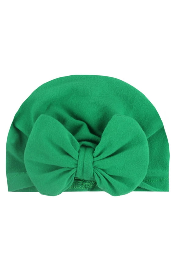 Toddler Baby Boys Girls Cap Beanie Solid Cotton Bowknot Elastics Turban Hat