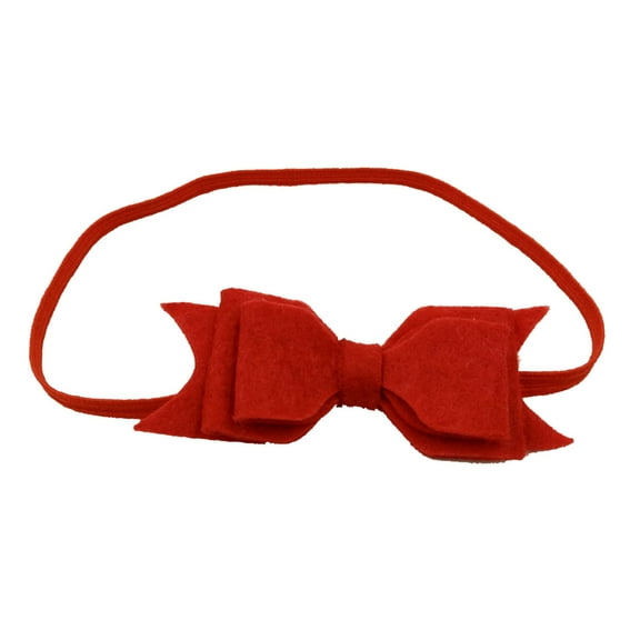 Gyujnb Toddler Baby Girls Solid Color Headband Bowknot Elastic Hair Band