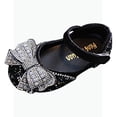thumbnail image 1 of Gyujnb Toddler Girls Glitter Mary Jane Flats Rhinestone Bow Decor Adjustable Strap Soft Sole Princess Dress Shoes, Closed Toe,2-2.5 Years, 1 of 7