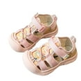 thumbnail image 1 of Gyujnb Toddler Girls' Print Closed-Toe Sandals, Breathable Hook-and-Loop Summer Shoes, Casual Outdoor Sport Sandals for Kids,4.5-5 Years, 1 of 5