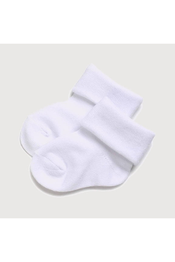Gyujnb Turn Down Top Plain Knit Comfortable Everyday Breathable Ankle Sock (Baby),0-1 Years