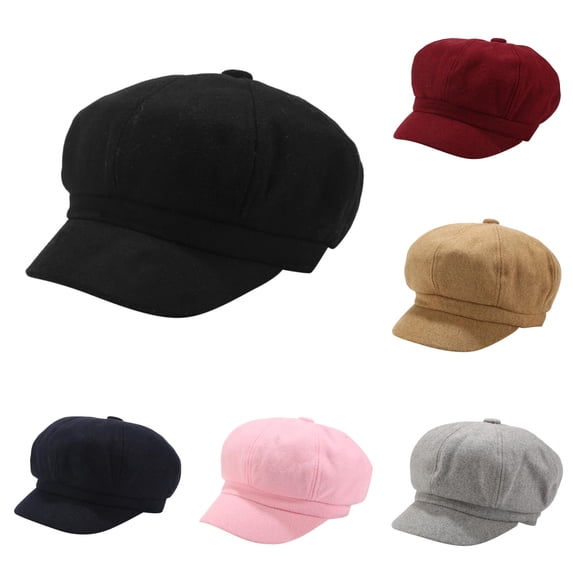 Gyujnb Unisex Soft Woven Blend Adjustable Newsboy Cap for Warm Daily Fall Winter Outdoor Wear,One Size