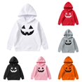 thumbnail image 1 of Gyujnb Unisex Warm Hoodie with Mixed Halloween Pumpkin Graphic for Rich Festive Fall Casual Wear,Size 1-14Y,9-10 Years, 1 of 3