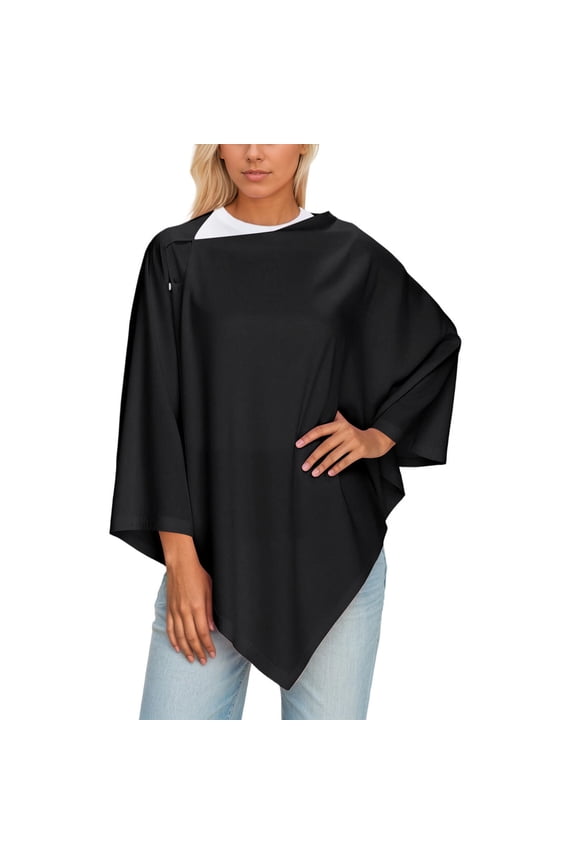 Versatile Knitted Button Front Wrap Scarf Shawl Cardigan Multiway Wearable Outerwear Layer