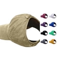thumbnail image 1 of Gyujnb Washed Twill Baseball Cap with Ponytail Opening Adjustable Curved Brim for Outdoor Daily Casual Wear (Unisex Adult),One Size, 1 of 5