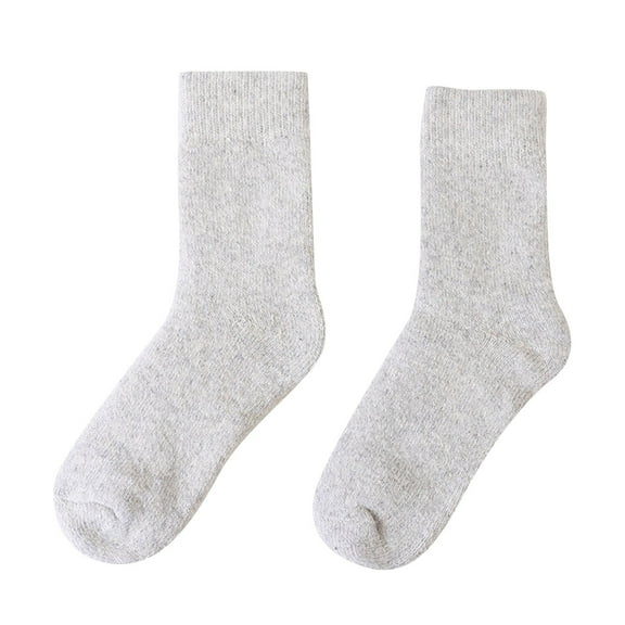 Gyujnb Winter Stockings for Indoor and Outdoor Wear Thick Knit Mid Calf Socks Cold Weather Cozy Comfort Soft Warmth