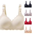 thumbnail image 1 of Gyujnb Wireless Seamless Nursing Bra Adjustable Straps Easy Open Drop Cup Side Support Anti Sag Maternity Breastfeeding Bra,M, 1 of 9