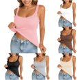 thumbnail image 1 of Gyujnb Women Lace Trim Cami Tank Top, Built‑in Pads Sleeveless Slim Fit Camisole, Anti‑Side‑Boob Daily Layering Tops for Outerwear & Inner Wear,Pink, 1 of 9
