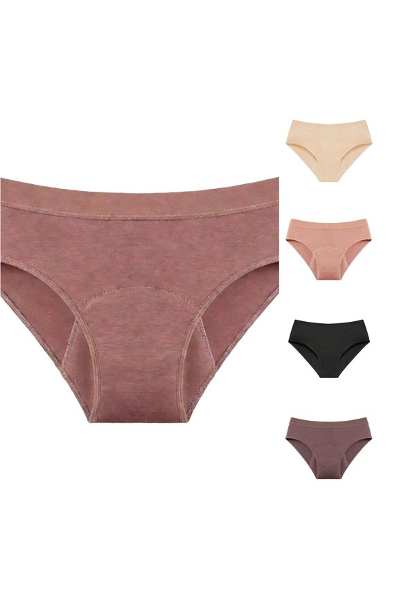 Gyujnb Women Mid Rise Period Briefs, Air Permeable Construction, Absorbent Inner Gusset, Fresh Gusset Detail,S