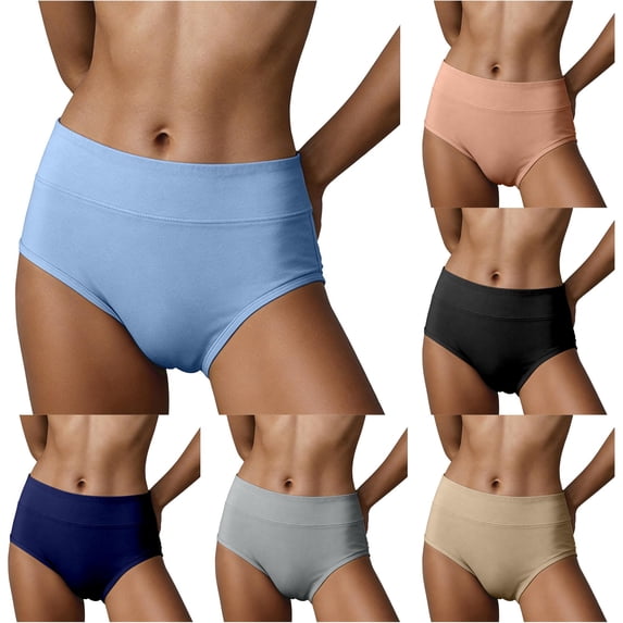 Gyujnb Women Mid Rise Solid Bikini Panties for Stretchy Breathable Fresh Antimicrobial Daily Wear,XXXL