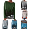thumbnail image 1 of Gyujnb Women's Forest Pattern Sweater Crew Neck Long Sleeve Nature Graphic Knit Pullover Top Outdoor Inspired Jumper for Fall Winter,Size:L, 1 of 5