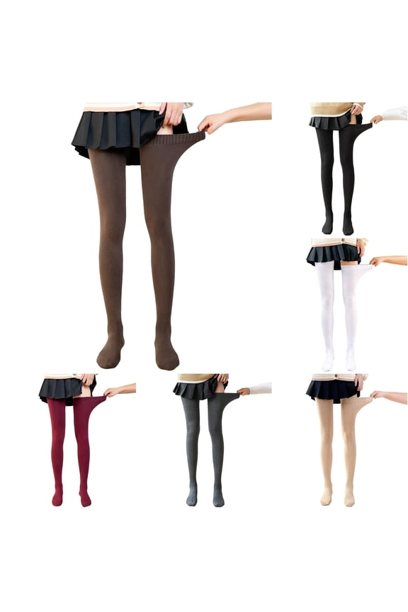 Gyujnb Women's High Socks Opaque Thigh High Stockings Thigts Hosiery with Silicone