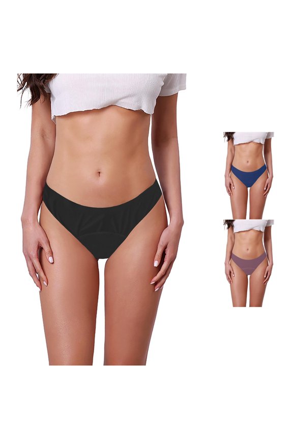 Gyujnb Women's Low Rise Seamless Period Brief, Absorbent Leak Proof Layered Liner for All Day Wear,XXXXL