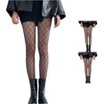 thumbnail image 1 of Gyujnb Women's Sheer Mesh Patterned Tights High Waist Footed Pantyhose Stockings, 1 of 8