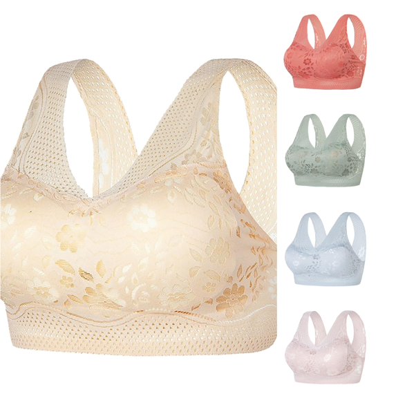 Gyujnb Women's Summer Ice Silk Seamless Beauty Back Bra Gathers Together Without Steel Ring Wipe Bra Lace Underwear Women's Chest Wrap Sports Vest