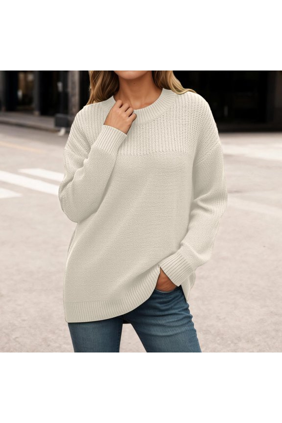 Women's Winter Knitted Sweater Soft Cozy Pullover with Lantern Sleeves for Elegant Casual Fall Fashion & Daily Wear,Size:XL