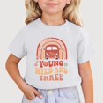 thumbnail image 1 of Gyujnb Young Wild and Three Print Crew Neck Short Sleeve T Shirt Casual Play and Daily Wear (Little Girls, Big Girls),3-4 Years, 1 of 3