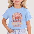 thumbnail image 1 of Gyujnb Young Wild and Three Print Crew Neck Short Sleeve T Shirt Casual Play and Daily Wear (Little Girls, Big Girls),3-4 Years, 1 of 3
